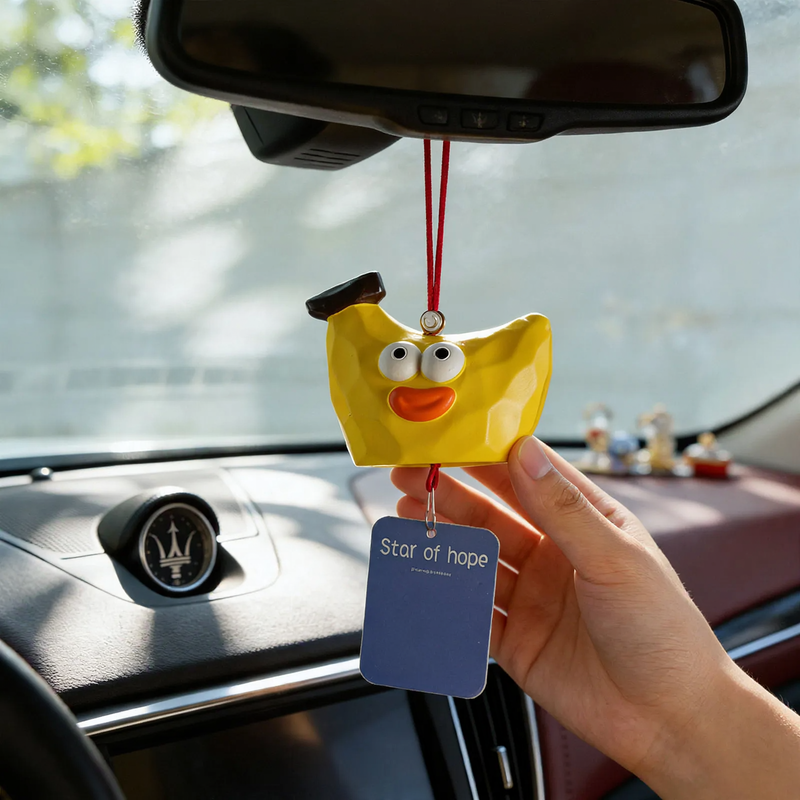 Gummi-Duftanhänger für Rückspiegel, Bananen-Design