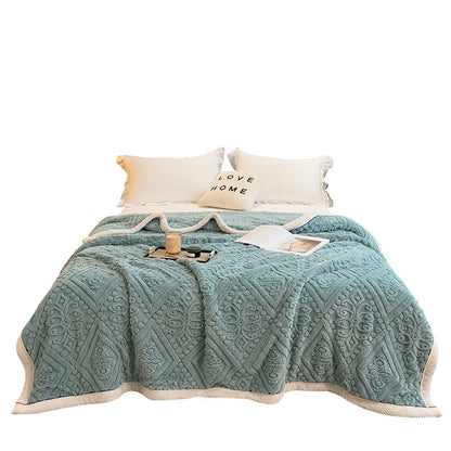Warme Milchfaser-Fleece Kuscheldecke für Alltag und Büro