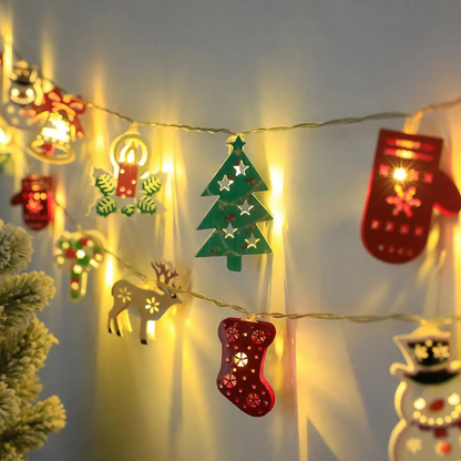 Dekorative LED-Lichterkette mit Eisen-Elementen