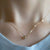 Brehn | 14K S925 miteinander verbundene Diamantkreise Halskette