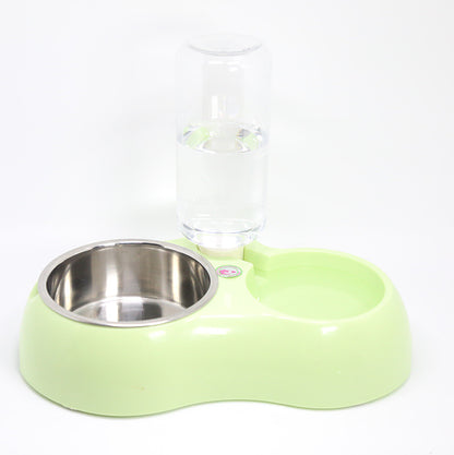 Edelstahl-Futternapf-Set mit Wasserspender