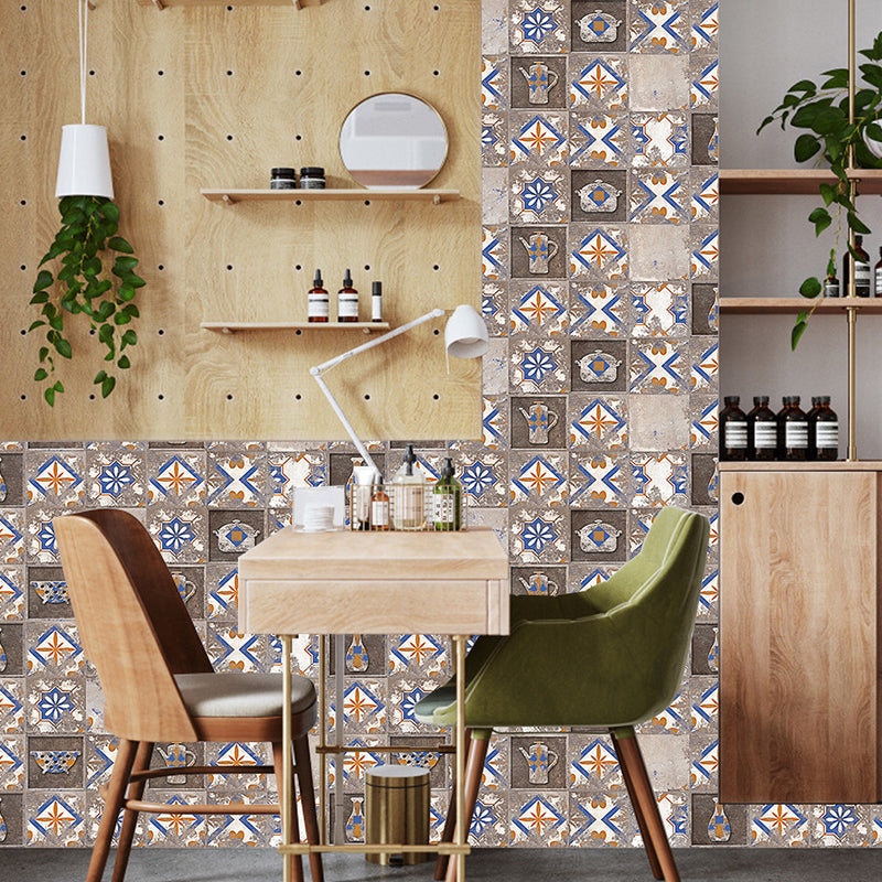 Brehn | Antieke Keuken Gereedschap Print Peel Behang Vergrijsd Geometrisch Wandkunst, 12 Stukken