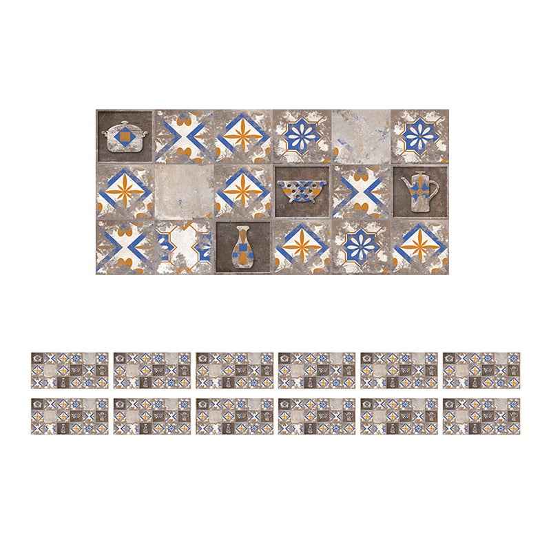Brehn | Antieke Keuken Gereedschap Print Peel Behang Vergrijsd Geometrisch Wandkunst, 12 Stukken