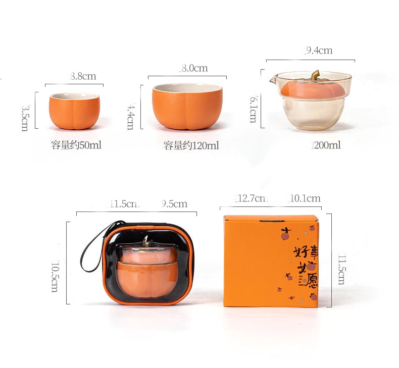 Mini-Kürbis-Keramikkannen-Set | Brehn