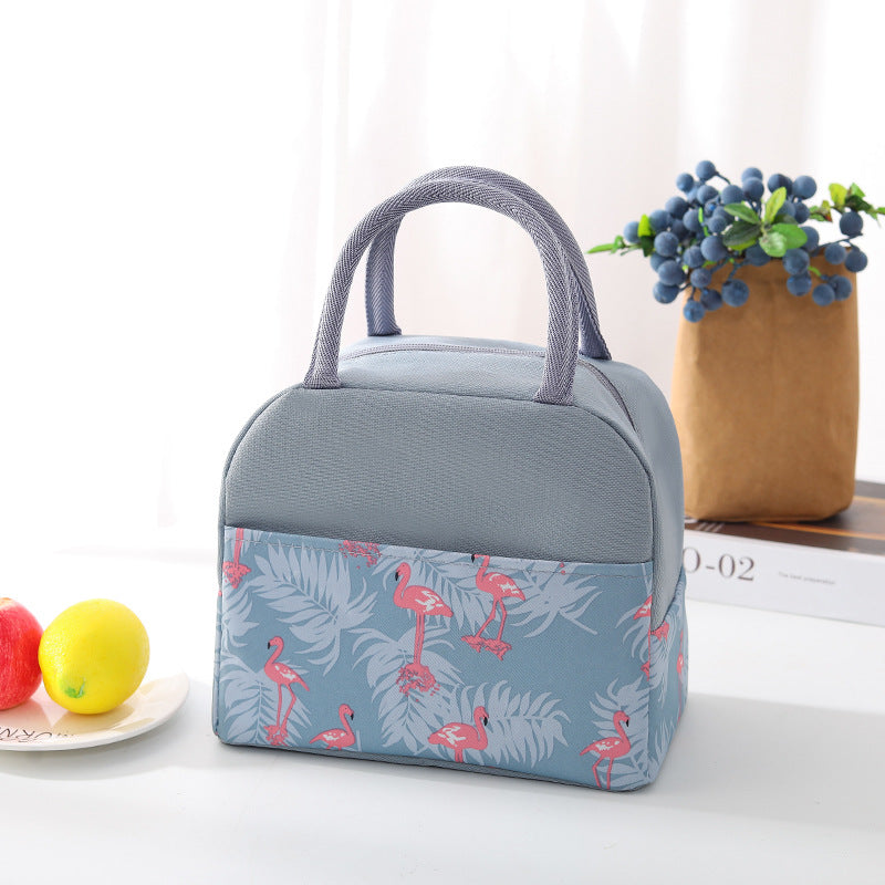 Isolierte Lunch-Tasche mit Trendigem Flamingo-Muster Brehn