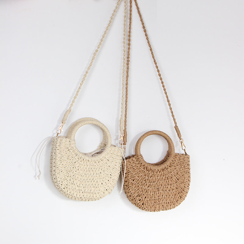 Geflochtene Mini-Handtasche mit Runden Tragegriffen Brehn