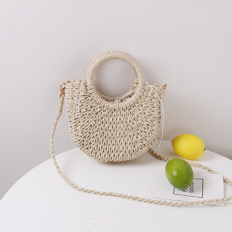 Geflochtene Mini-Handtasche mit Runden Tragegriffen Brehn