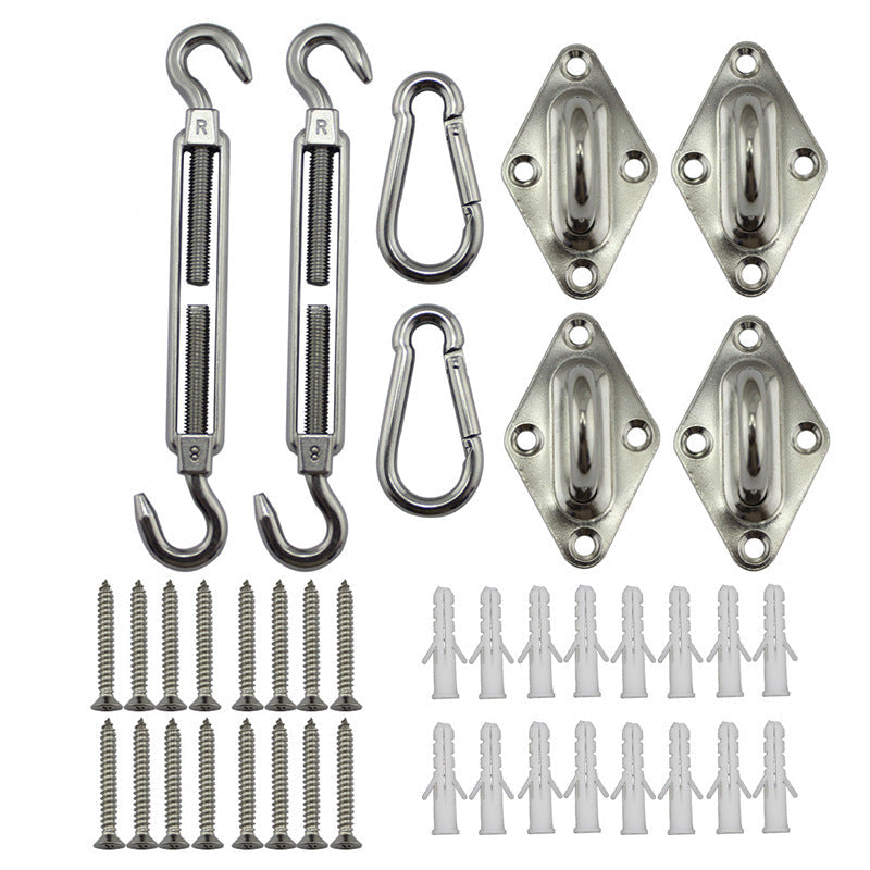 schattensegeltuch mit schwerem UV-Schutz und verstärkten Ecken aus Edelstahl-D-Ringen Brehn