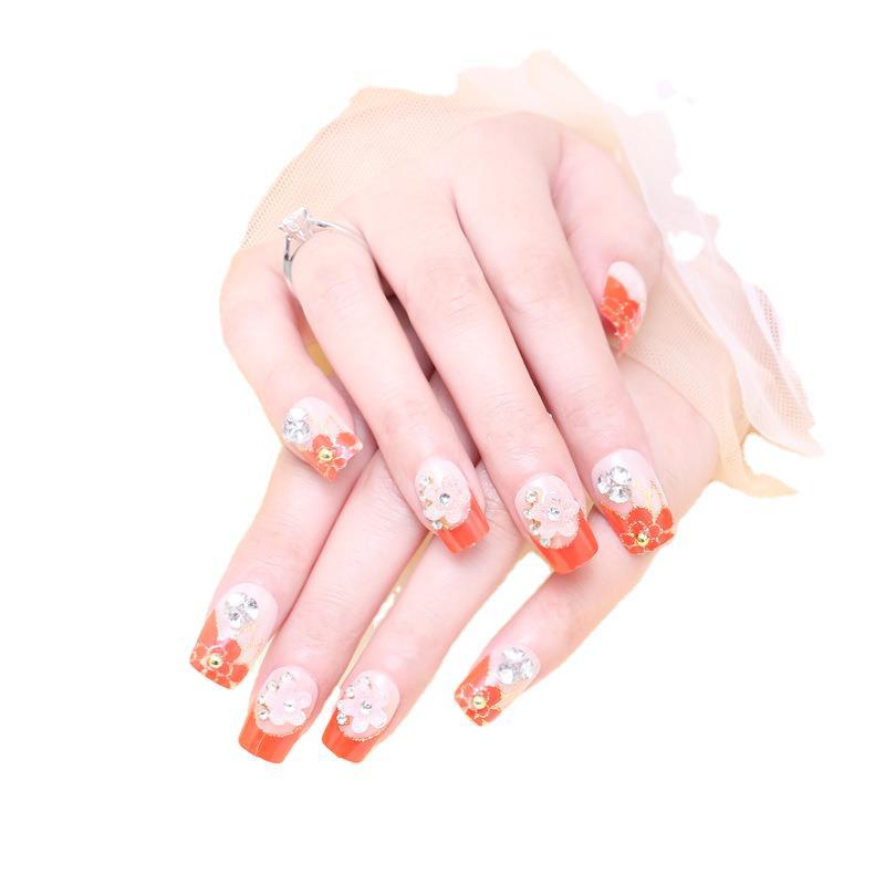 Dekoratives Floral Press-On Nagelkunst Set