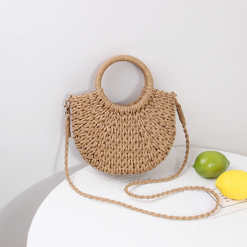 Geflochtene Mini-Handtasche mit Runden Tragegriffen Brehn