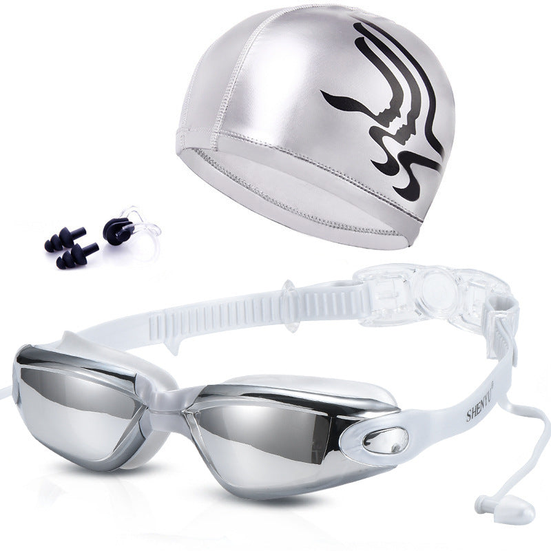 Schwimmset mit Komfort-Schwimmbrille und Trendiger Schwimmhaube Brehn