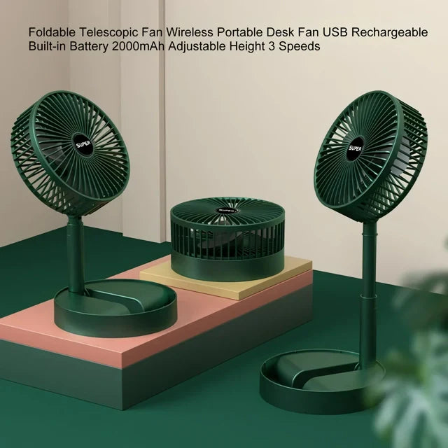 Kompakter 15 cm USB tragbarer Ventilator mit 3-Geschwindigkeitssteuerung | Brehn