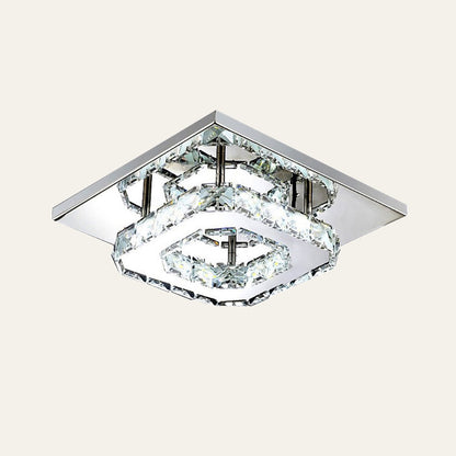 Moderne LED-Deckenleuchte mit Kristalloptik