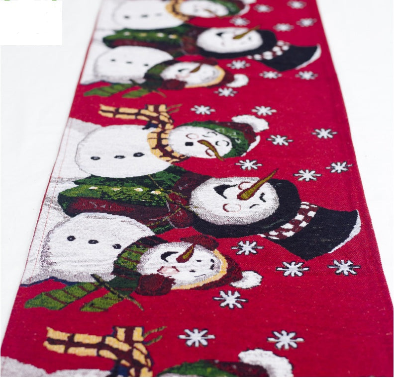 Brehn | Weihnachts-Elch Schneemann Tischläufer Frohe Weihnachten Dekorationen