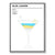 Blauer Lagune - Minimales Cocktail-Poster