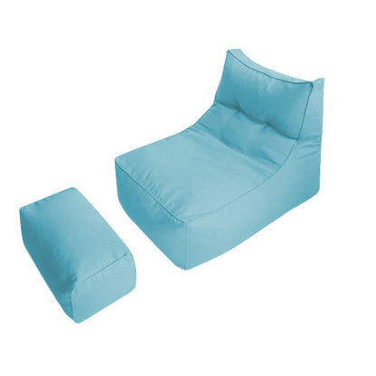 Bequemer Lounge-Sitzsack mit ergonomischer Rückenlehne und separatem Fußhocker