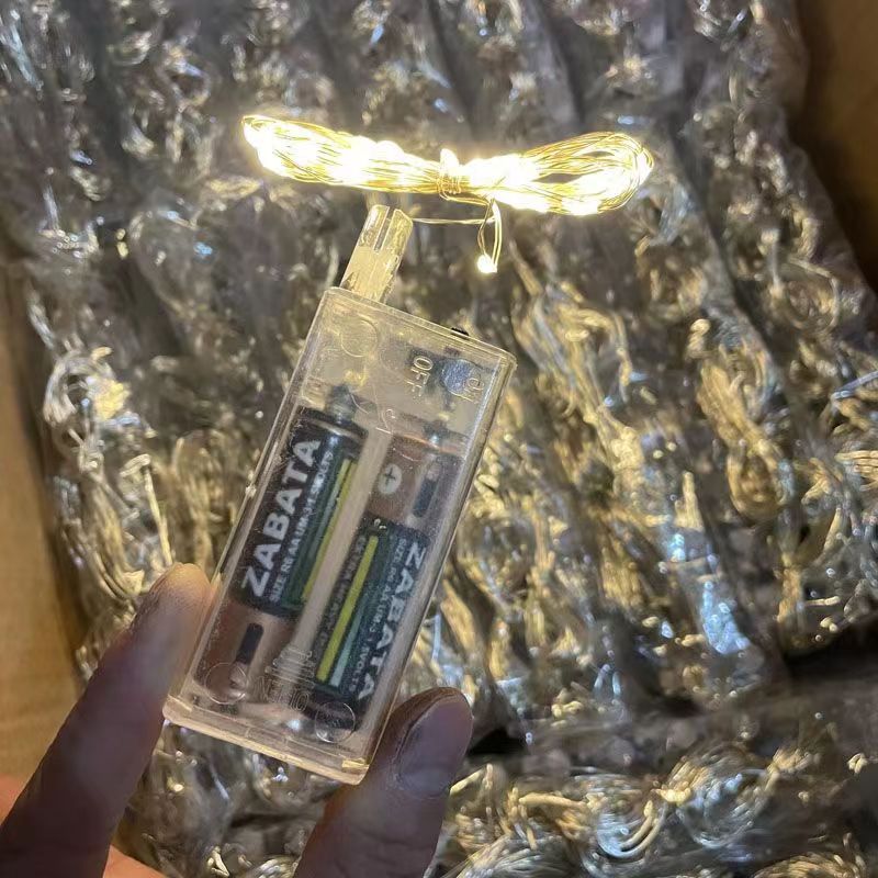 LED-Kupferdraht-Lichterkette mit Batteriebox