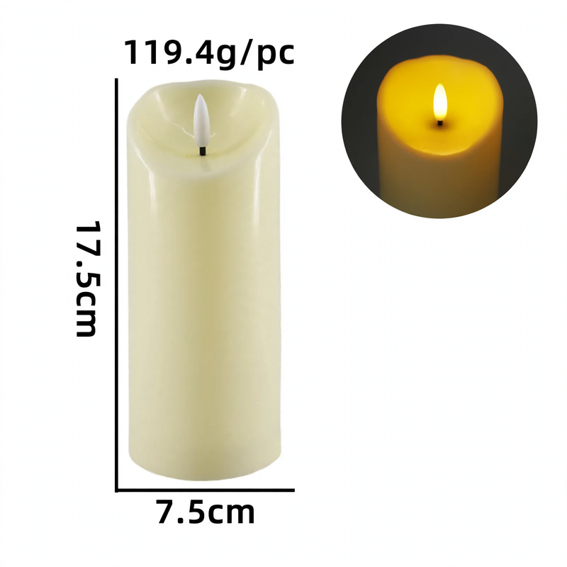LED-Stabkerze mit Flackereffekt, PP-Kunststoff