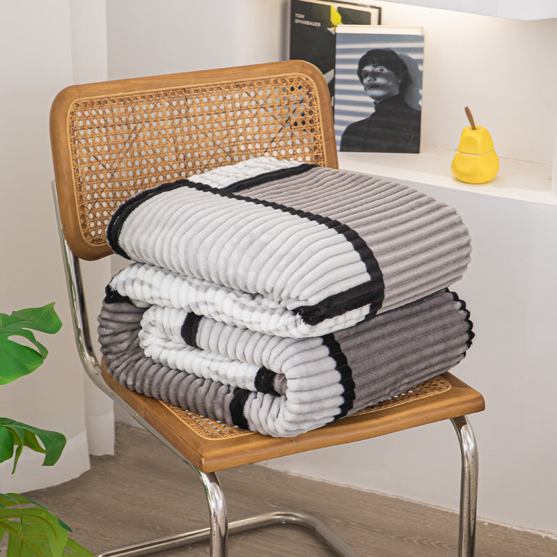 Moderne Flanelldecke mit geometrischem Karomuster