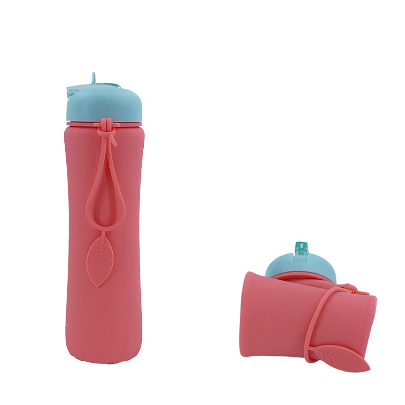 Damen Faltbare Silikon-Trinkflasche mit praktischem Trageband Brehn