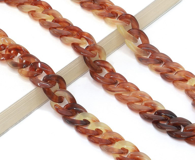 Trendy Chunky Link Brillen Kette Brehn
