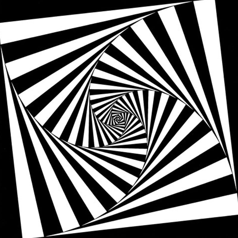 Brehn | Neuheit Wohnzimmerteppich in Schwarz-Weiß 3D Streifenmuster Teppich Polyester rutschfest maschinenwaschbarer Teppich