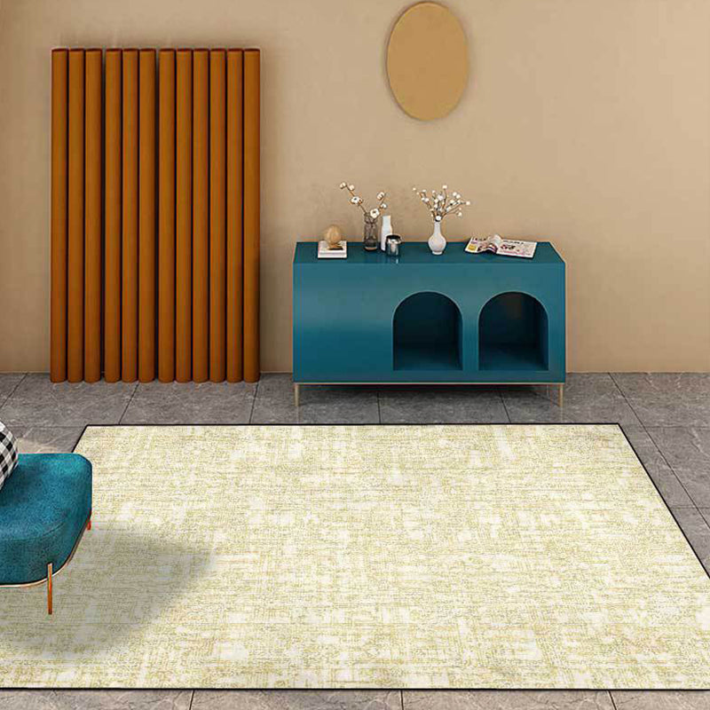 Brehn | Eenvoudig Abstract Tapijt Geel Polyester Tapijt Machine Wasbaar Antislip Achterkant Gebied Tapijt voor Slaapkamer