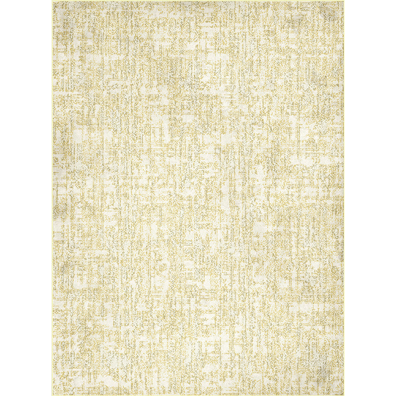 Brehn | Eenvoudig Abstract Tapijt Geel Polyester Tapijt Machine Wasbaar Antislip Achterkant Gebied Tapijt voor Slaapkamer
