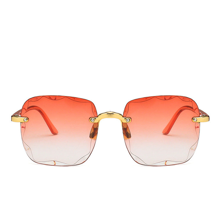 Damen trendige quadratische Sonnenbrille mit luxuriösem Metallrahmen Brehn