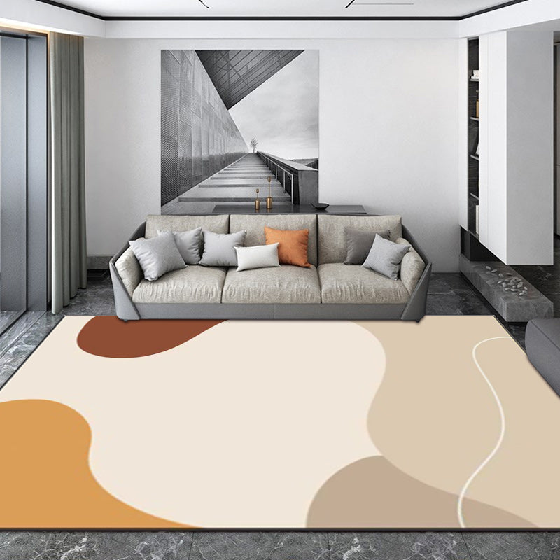 Brehn | Ivoor Slaapkamer Tapijt Noviteit Kleurblok Onregelmatige Vormen Patroon Gebied Tapijt Polyester Antislip Achterkant Wasbaar Tapijt