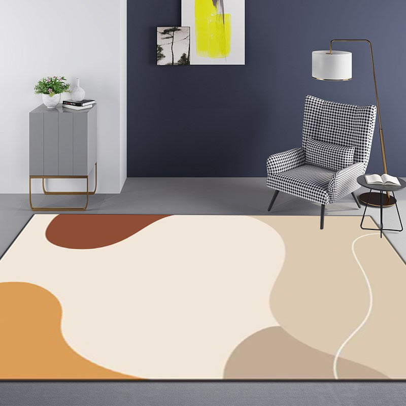 Brehn | Ivoor Slaapkamer Tapijt Noviteit Kleurblok Onregelmatige Vormen Patroon Gebied Tapijt Polyester Antislip Achterkant Wasbaar Tapijt
