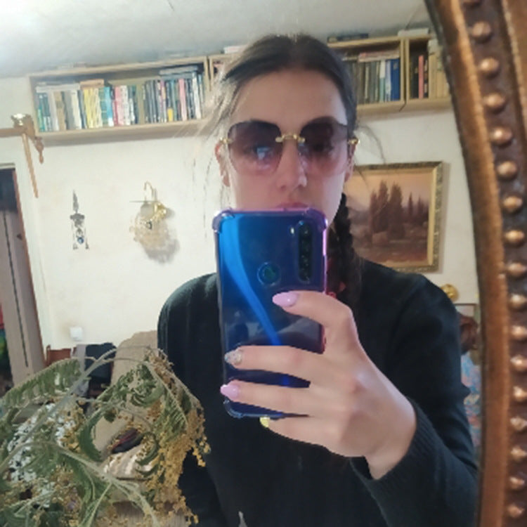 Damen trendige quadratische Sonnenbrille mit luxuriösem Metallrahmen Brehn