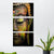 Brehn | Buddha Schilderij Canvas Wanddecoratie für Zuhause Religiöse Wanddekoration in Gelb, Mehrere Stücke