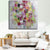 Brehn | Abstract Mozaïek Schilderij Rood en Groen Hedendaagse Kunst Canvas Print voor Woonkamer
