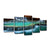Brehn | Aqua Cascade Lente Water Canvas Kunst Multi-Stuk Wanddecoratie voor Woonkamer
