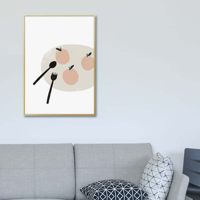 Brehn | Lichtfarbe Nordische Kunst Druck Eine Schale mit Obst Gemälde Leinwand für Wohnkultur