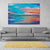Brehn | Blauwe Zeegezichten Wandkunst Avondglans Schilderij Moderne Textuur Gewikkeld Canvas