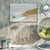Brehn | Zee Baai Landschap Schilderij Decoratief Textured Thuis Canvas Muurkunst in Bruin und Grau