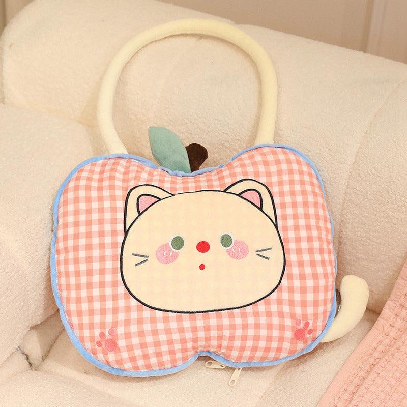 Apfel-Kuschelkissen mit Decke, 2-in-1