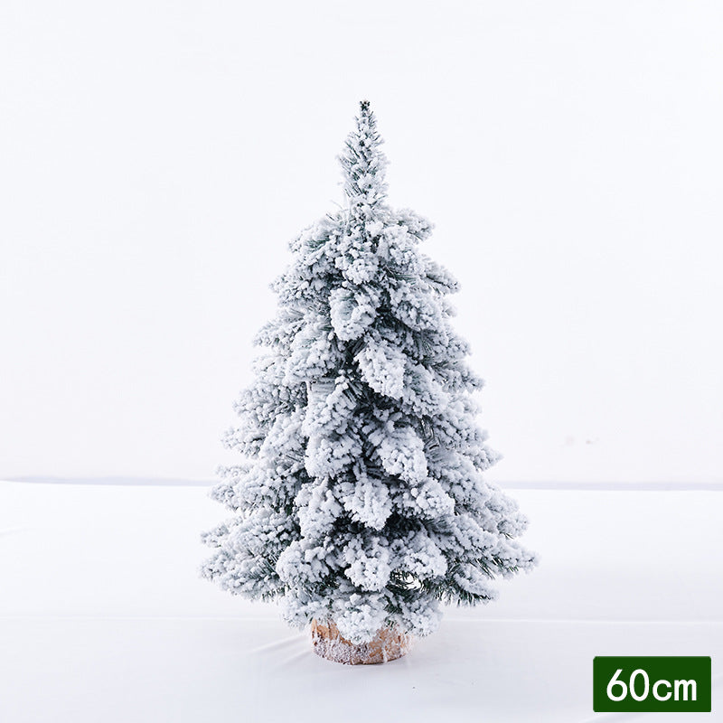 Mini-Weihnachtsbaum mit Schnee-Effekt und LED-Licht