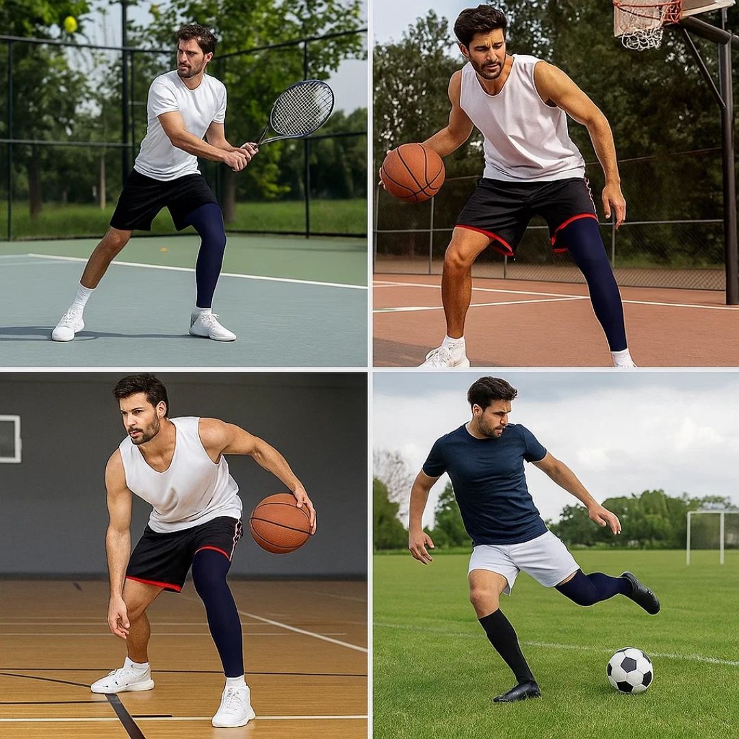 FlexiRelief | Full leg compression sleeve – Knee support – Graduated compression – Pain relief – Recovery – Swelling reduction Calf