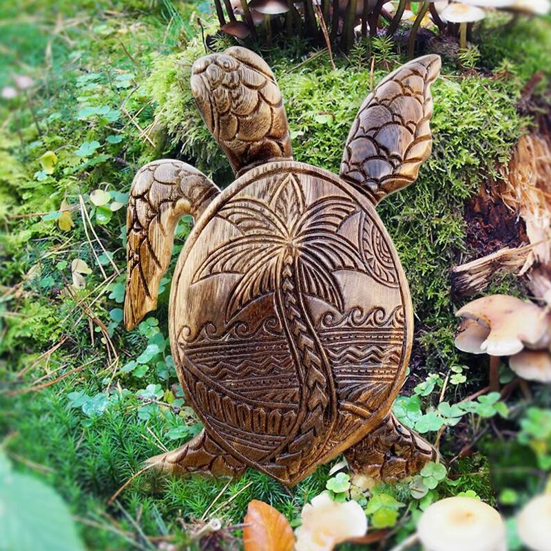 Holzskulptur Hawaii-Schildkröte | Brehn