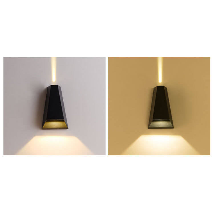 Moderne kreative trapezförmige Up and Down beleuchtete LED Außenwandleuchte | Brehn