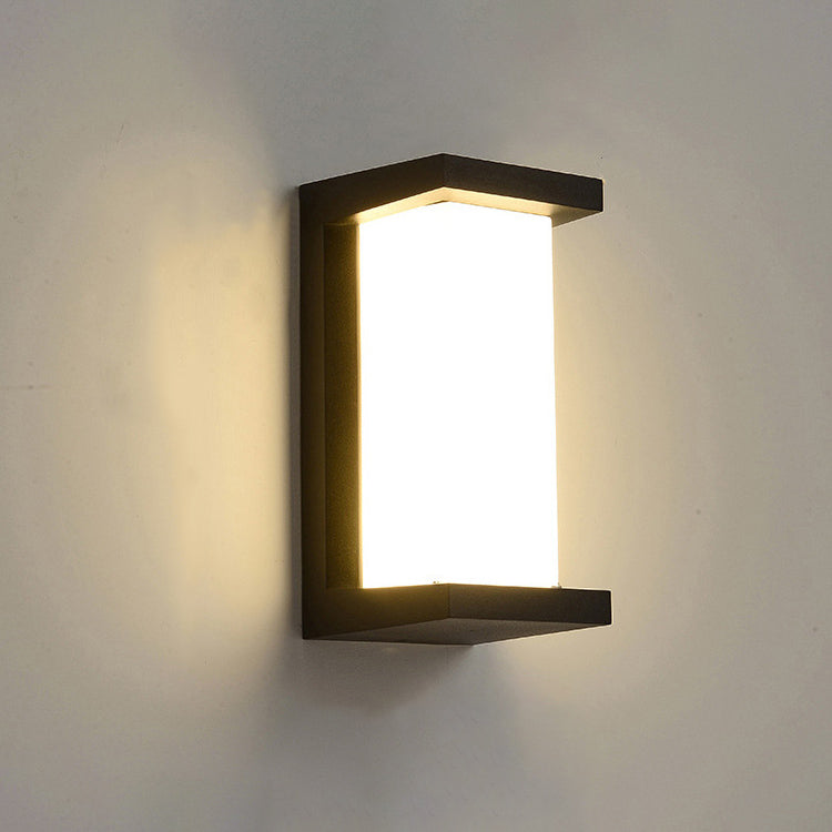 Moderne kreative Geometrie Aluminium Außen wasserdichte LED Wandleuchte Lampe | Brehn