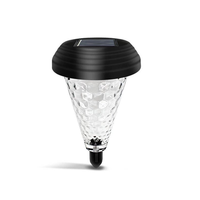Moderne Solar Glas Kegel LED Außen Garten Bodeneinbau Landschaftslicht | Brehn