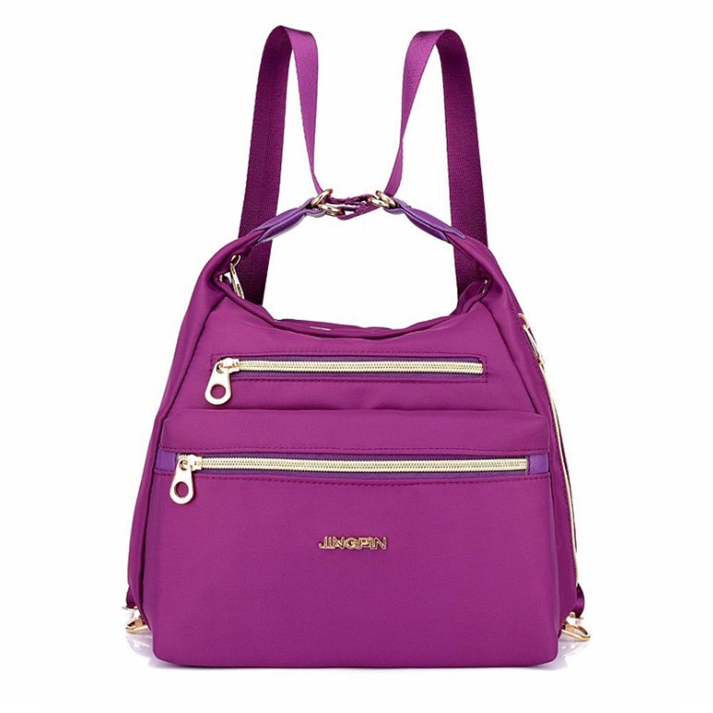 Tasche mit doppelten Reißverschlüsse, Rucksack, Handtasche und Umhängetasche | Brehn