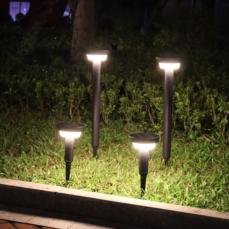 Moderne Einfachheit Wasserdichte Solar Ronde Aluminium Acryl Außenlichter Für Garten | Brehn