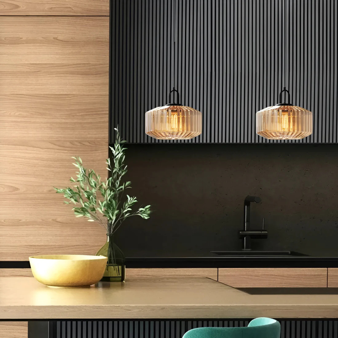 Brehn | Retro Farbige Glaspendelleuchte