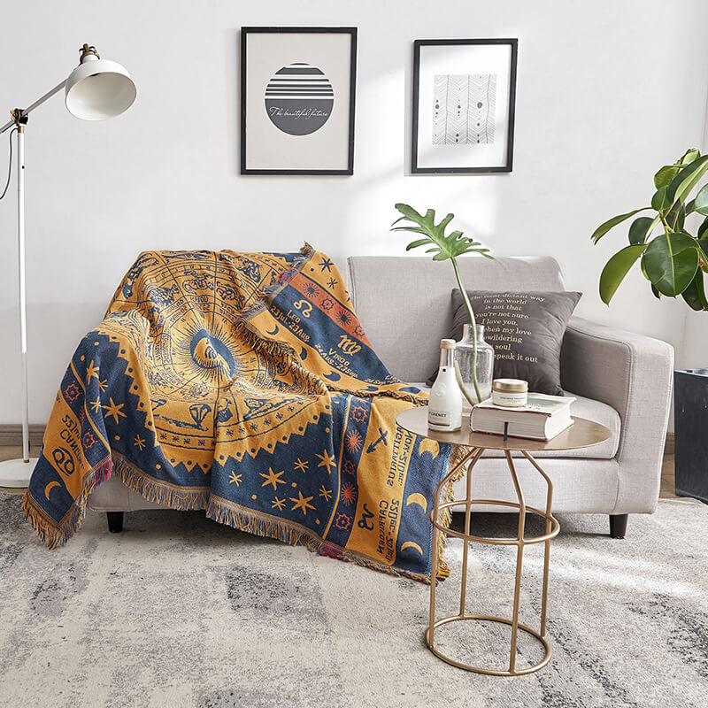 Bohemian Strickwurfdecken für Sofa Dekor