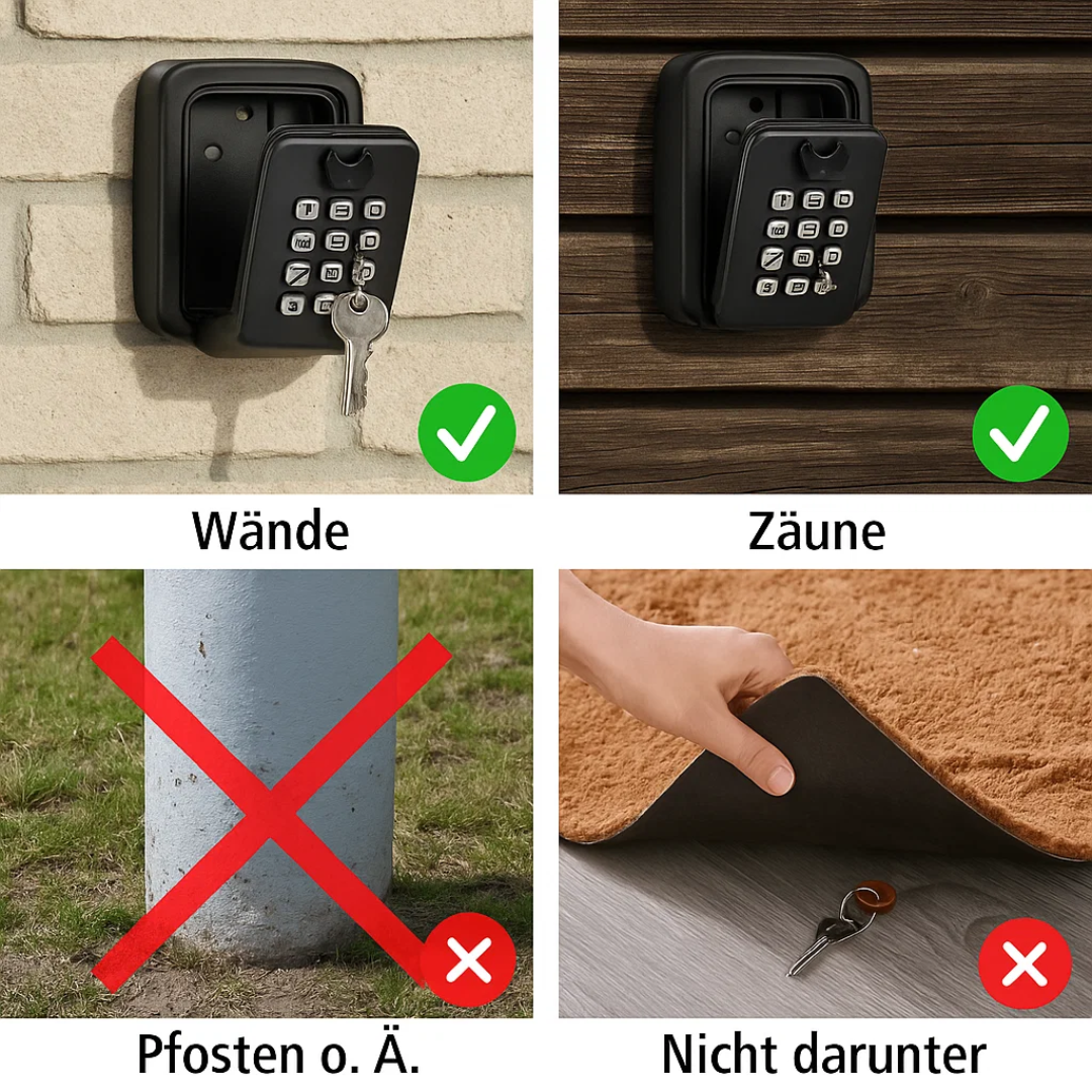 KeyGuard Outdoor Safe – Wetterfester Wandmontierter Schlüsselbox | Brehn